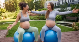 Exercícios com bola de Pilates para grávidas