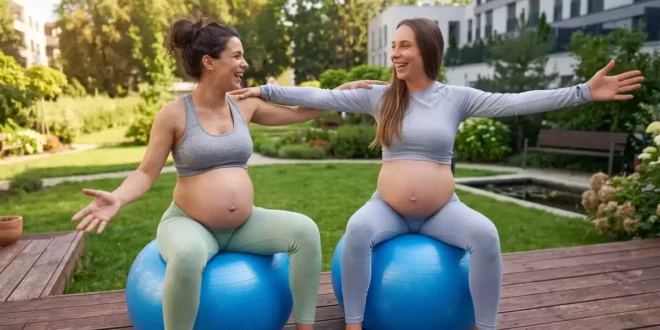 Exercícios com bola de Pilates para grávidas Exercícios com bola de Pilates para grávidas
