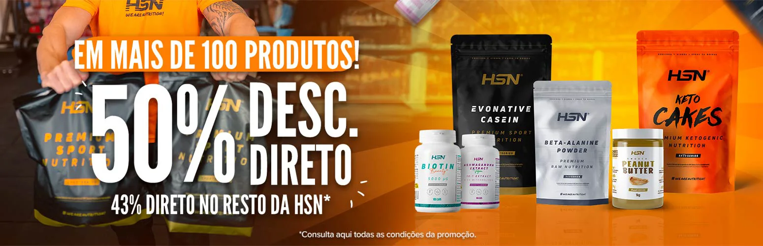 50% Desc. Direto em Mais de 100 Produtos