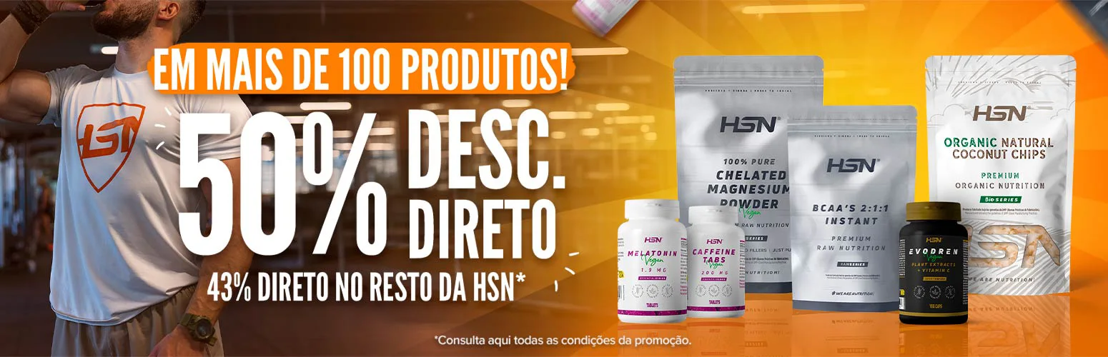 50% Desc. Direto em Mais de 100 Produtos