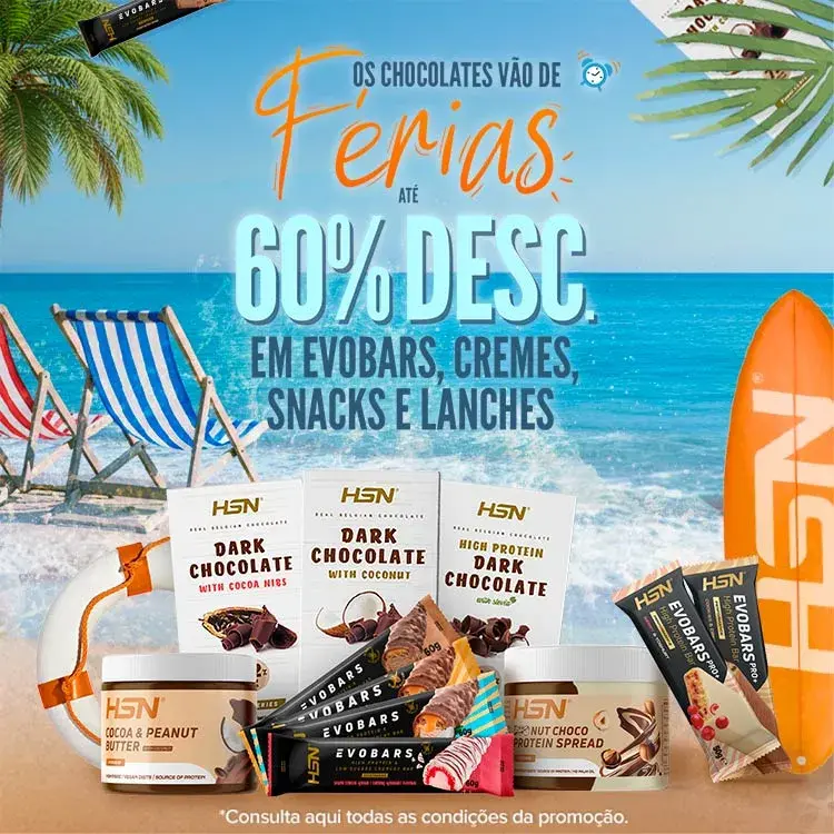 At&eacute; 60% Desc. em Evobars, Cremes, Snacks e Lanches