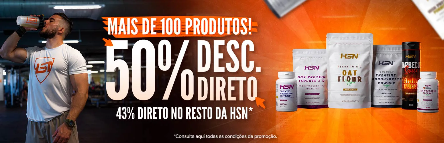 50% Desc. Direto em Mais de 100 Produtos