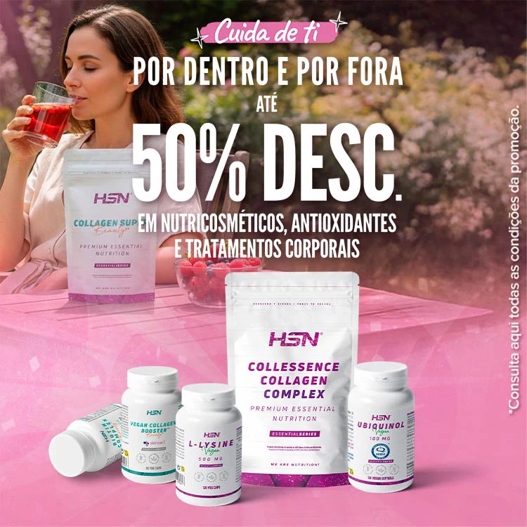 At&eacute; 50% Desc. em Nutricosm&eacute;ticos, Antioxidantes e Tratamentos Corporais