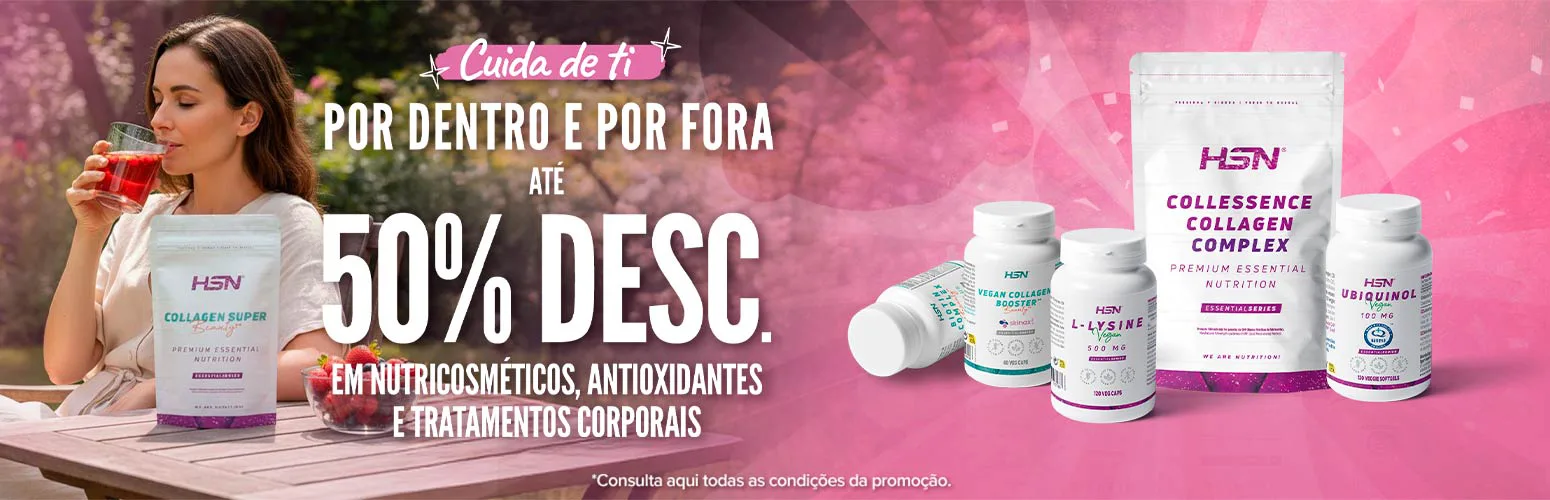 At&eacute; 50% Desc. em Nutricosm&eacute;ticos, Antioxidantes e Tratamentos Corporais