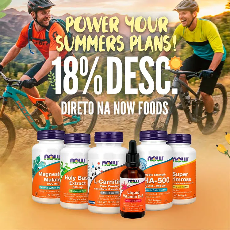 18% Desc. Direto na Now Foods