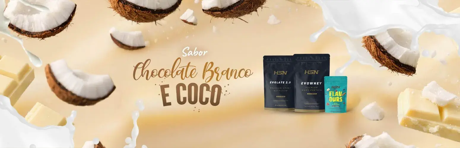 Prova o nosso sabor Chocolate Branco e Coco