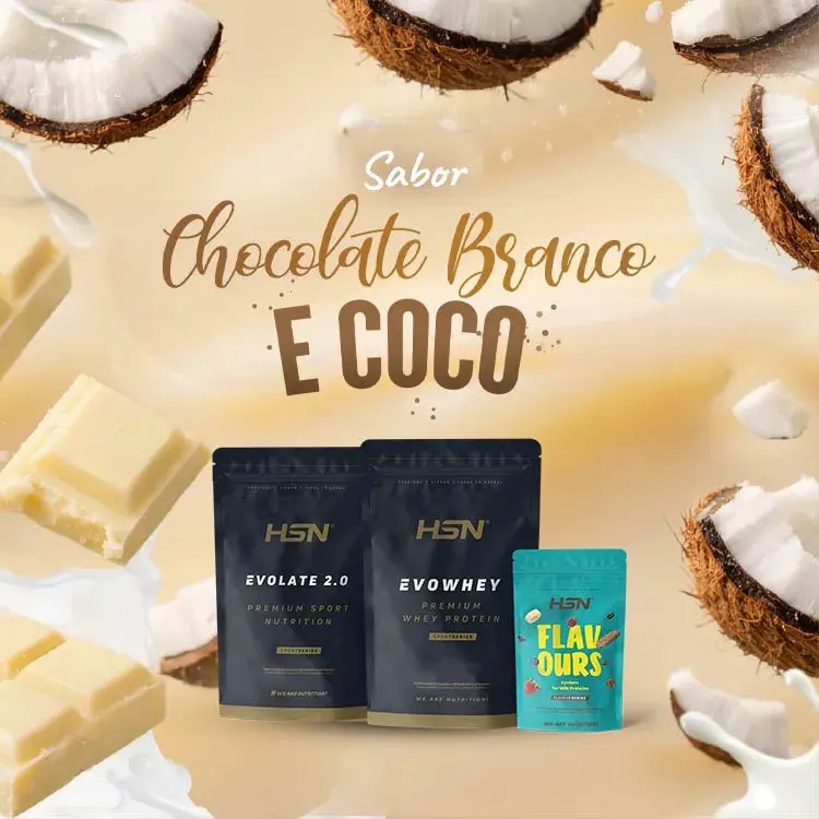 Prova o nosso sabor Chocolate Branco e Coco