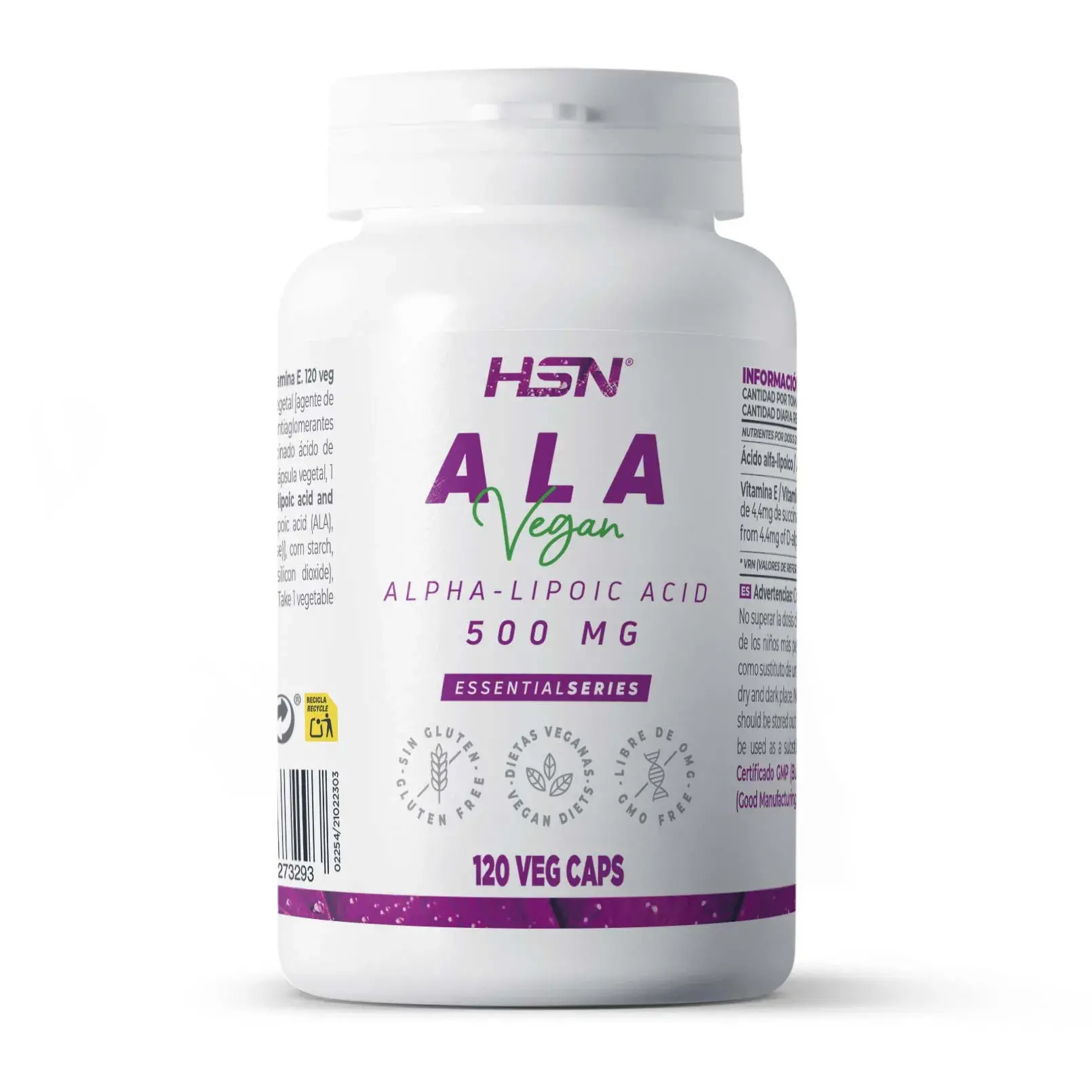 ALPHA LIPOIC ACID (ALA) 500mg - 120 veg caps