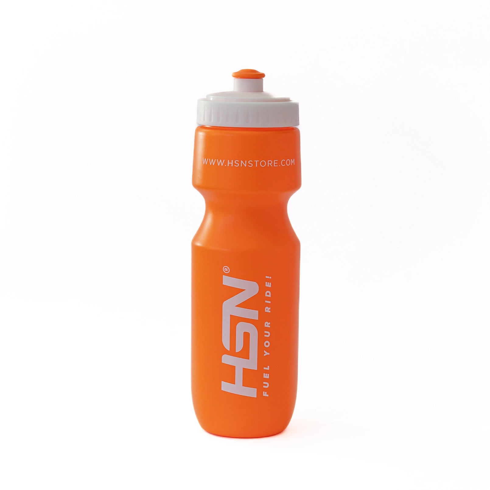 GARRAFA CICLISMO HSN 700ml 'FUEL YOUR RIDE' LARANJA E BRANCO