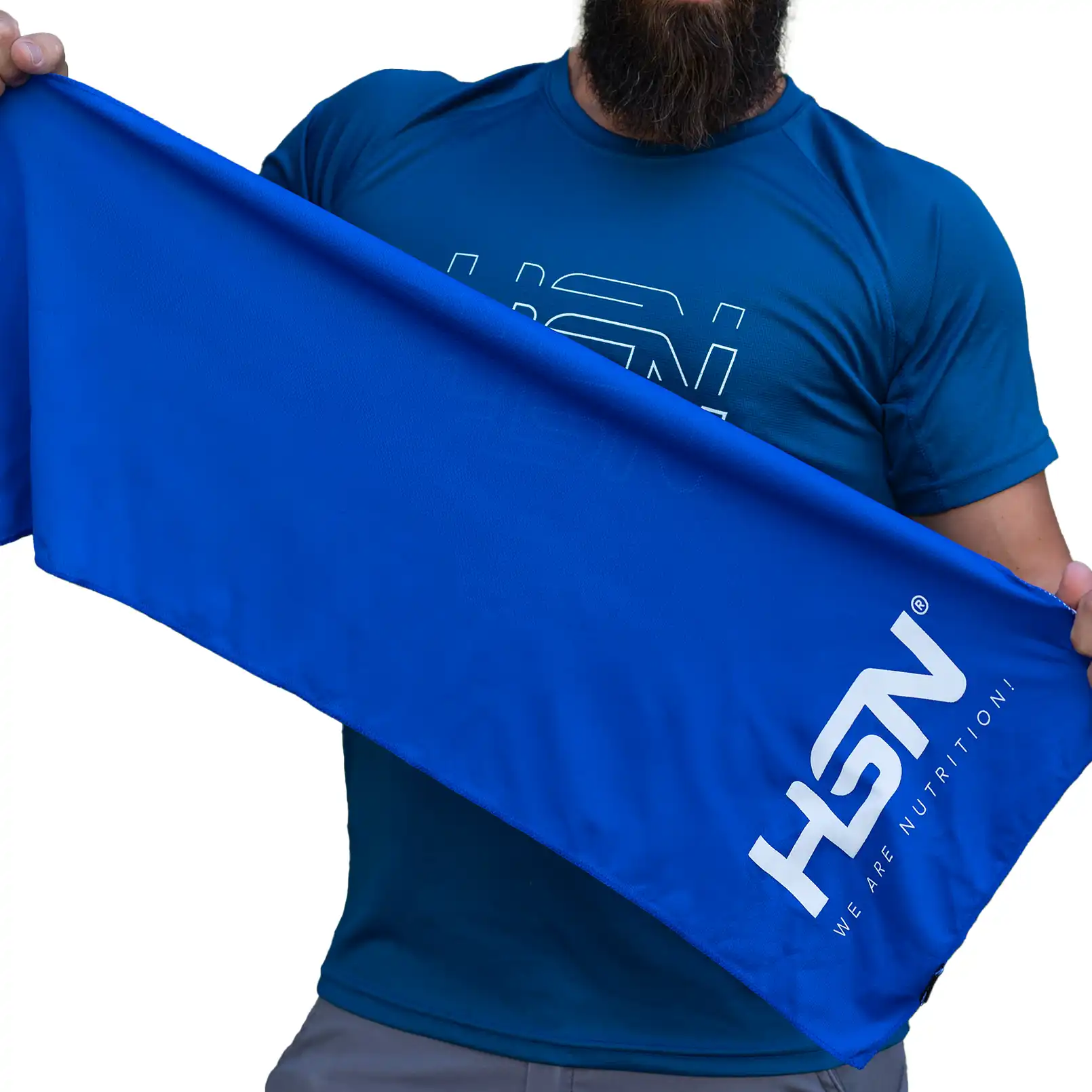 TOALHA DESPORTIVA HSN POLIÉSTER 30x82cm AZUL