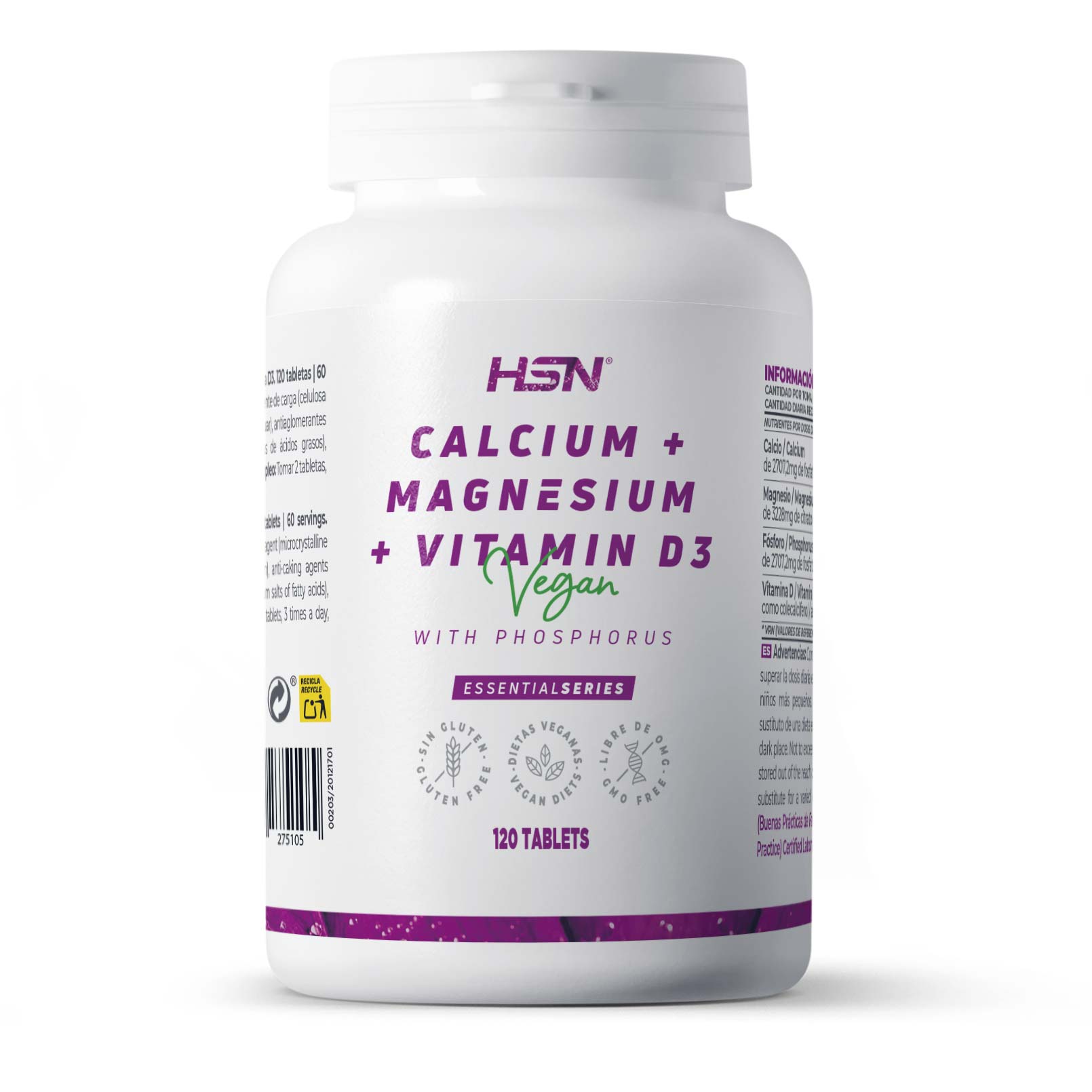 CALCIUM + MAGNESIUM + VITAMIN D3 - 120 tabs