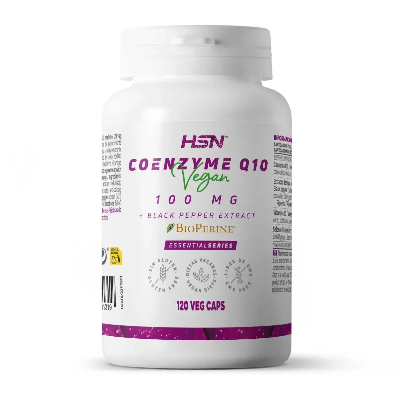 COENZIMA Q10 100mg + BioPerine® - 120 veg caps