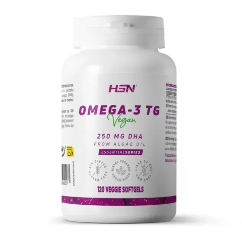 DHA vegan 250mg ómega-3 TG óleo de algas - 120 pérolas vegetais