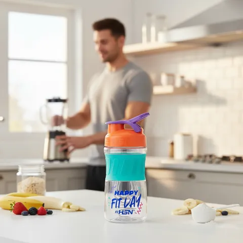 SLIM SHAKER HSN WE ARE NUTRITION! BOLA MISTURADORA 500 ml HAPPY FIT DAY