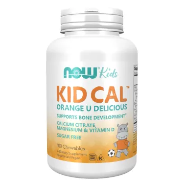 CITRATO DE C&Aacute;LCIO + MAGN&Eacute;SIO + VITAMINA D Kid Cal 100 tabletas mastic&aacute;veis LARANJA