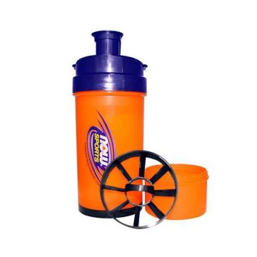 SHAKER NOW SPORTS 3 EM 1 700ml LARANJA-AZUL