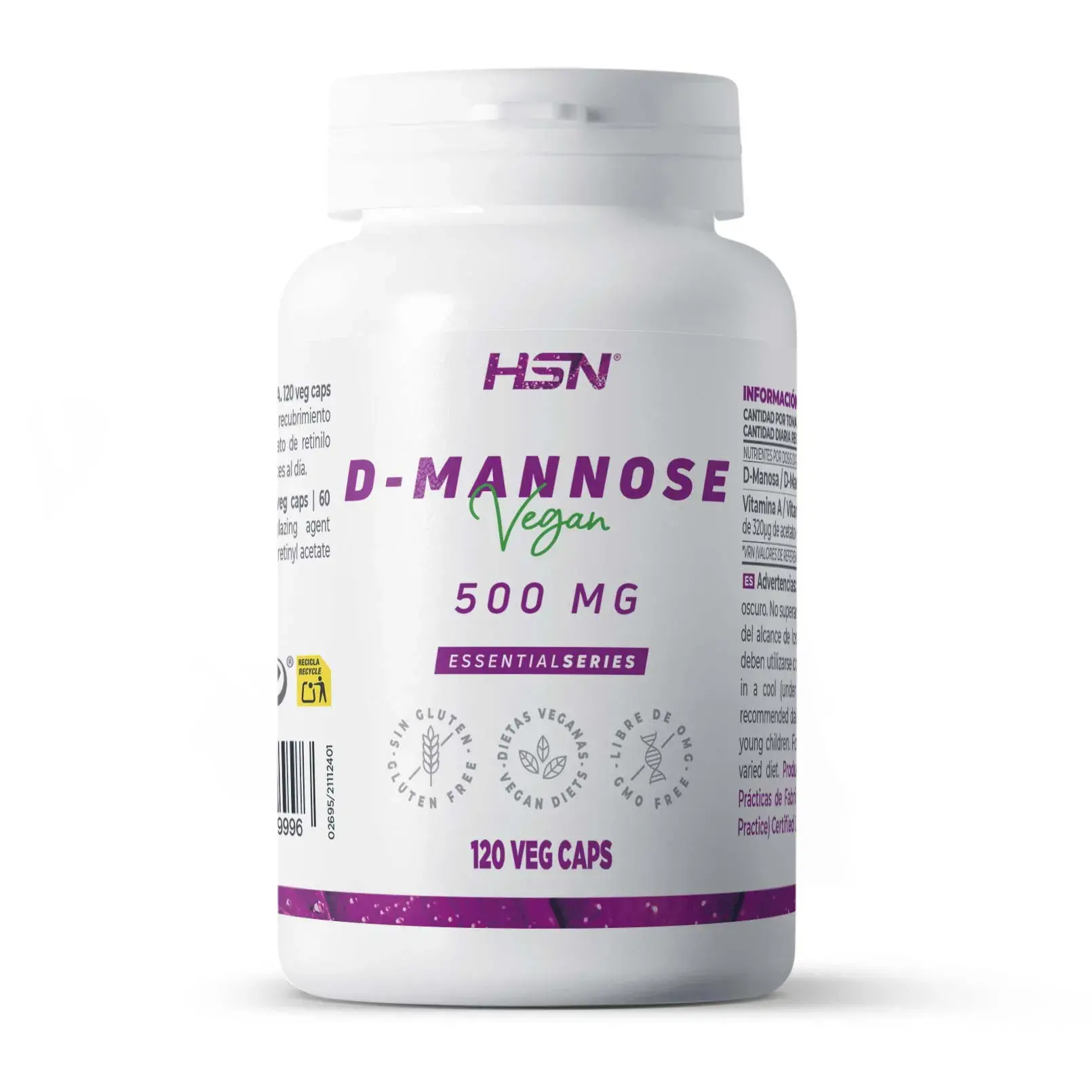 D-MANOSE 500mg - 120 veg caps