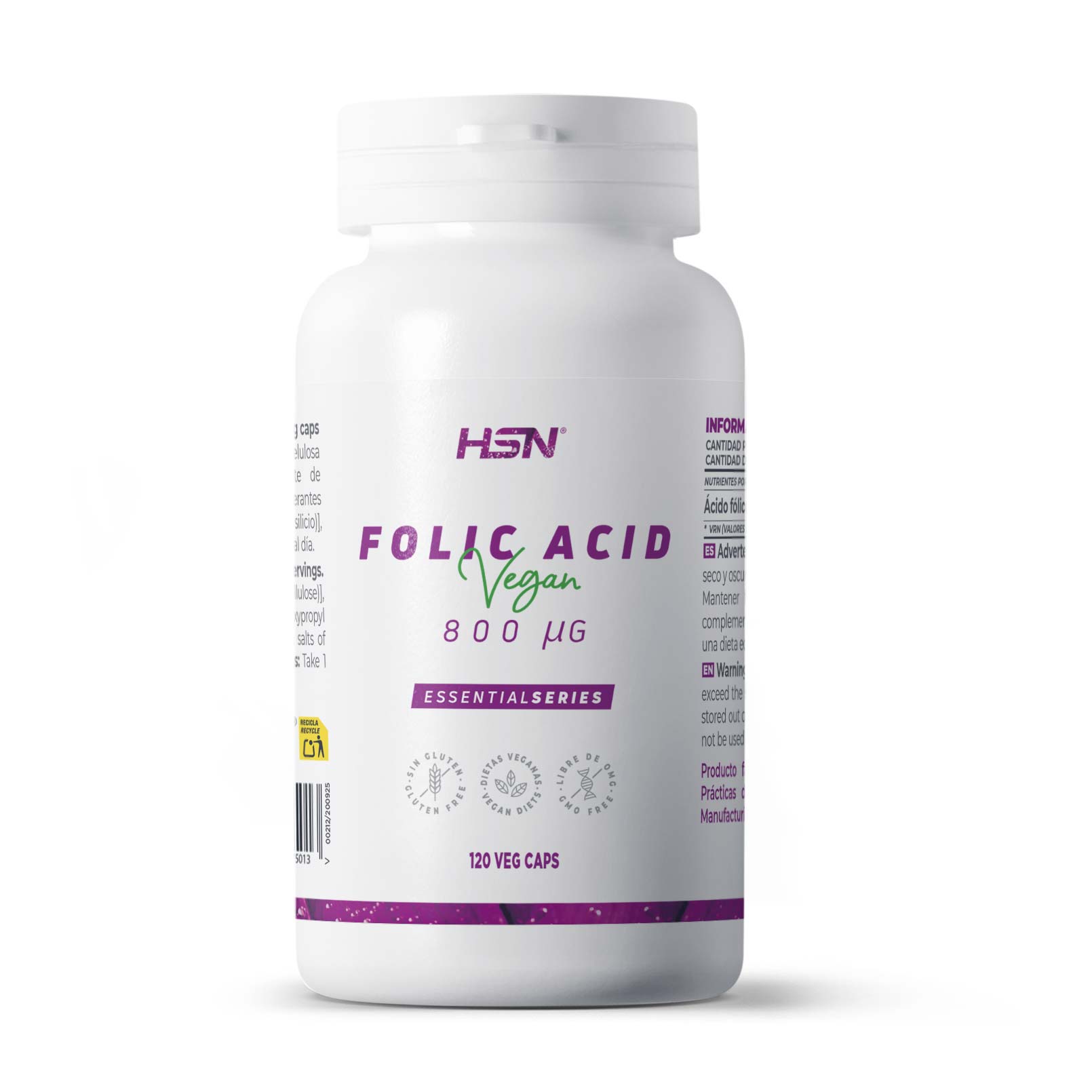 FOLIC ACID 800mcg - 120 veg caps