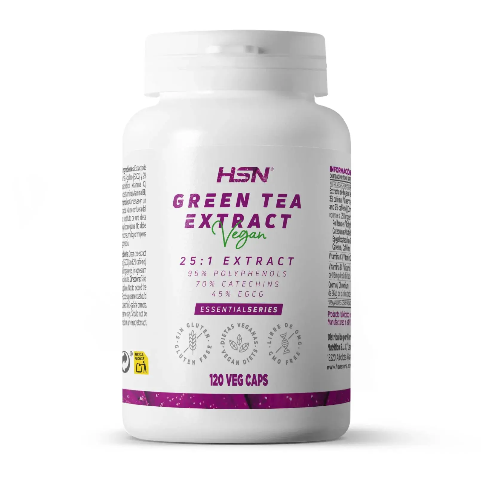 GREEN TEA (25:1) EXTRACT 500mg - 120 veg caps