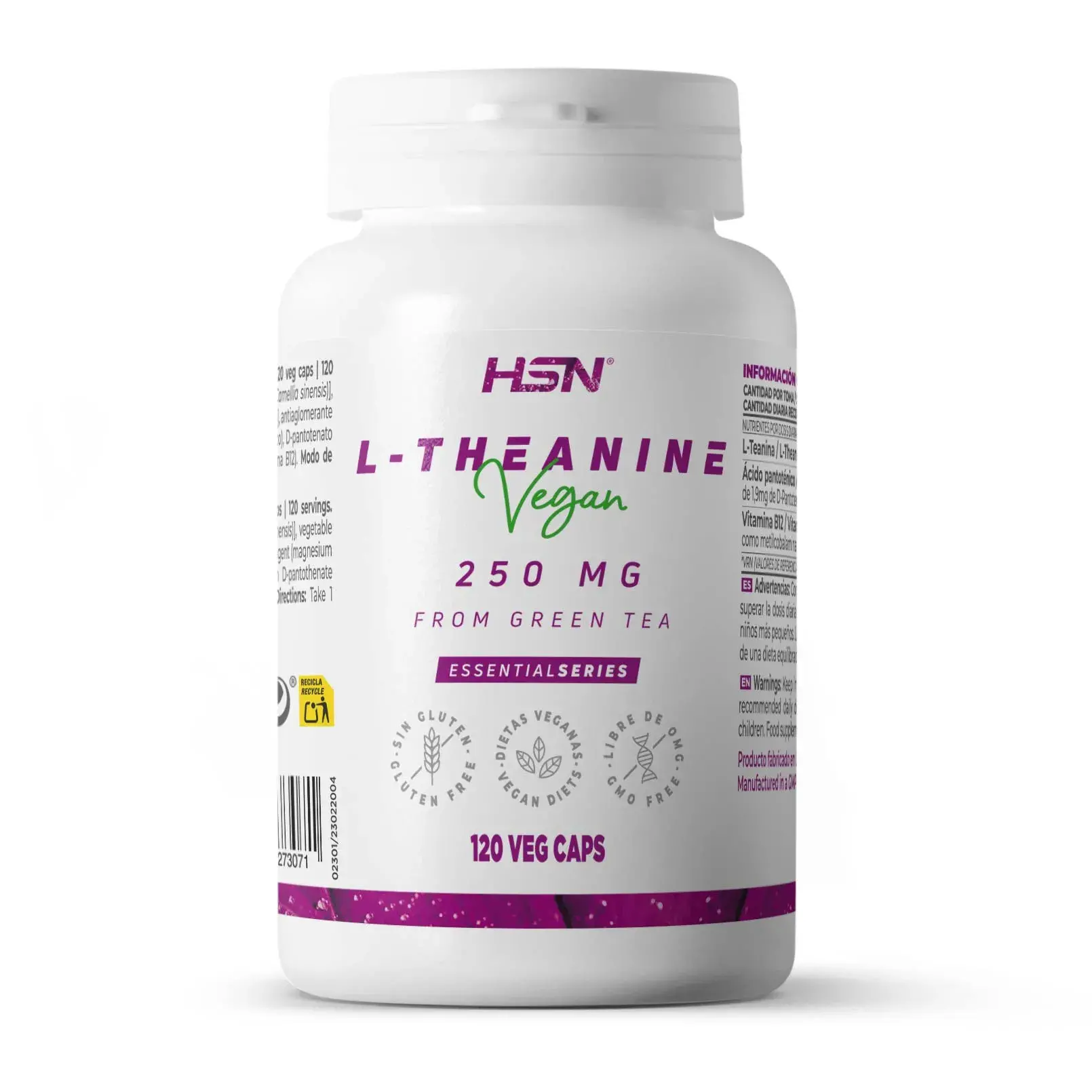 L-TEANINA 250mg - 120 veg caps
