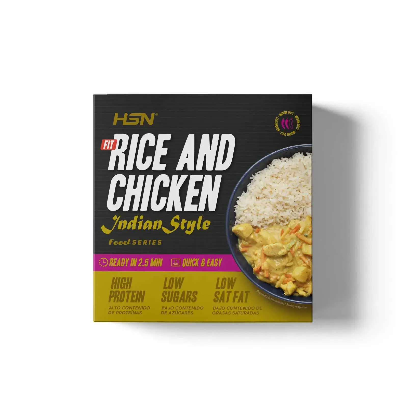 REFEIÇÃO PRONTA ESTILO FIT ARROZ COM FRANGO EM MOLHO CARIL INDIANO - 420g