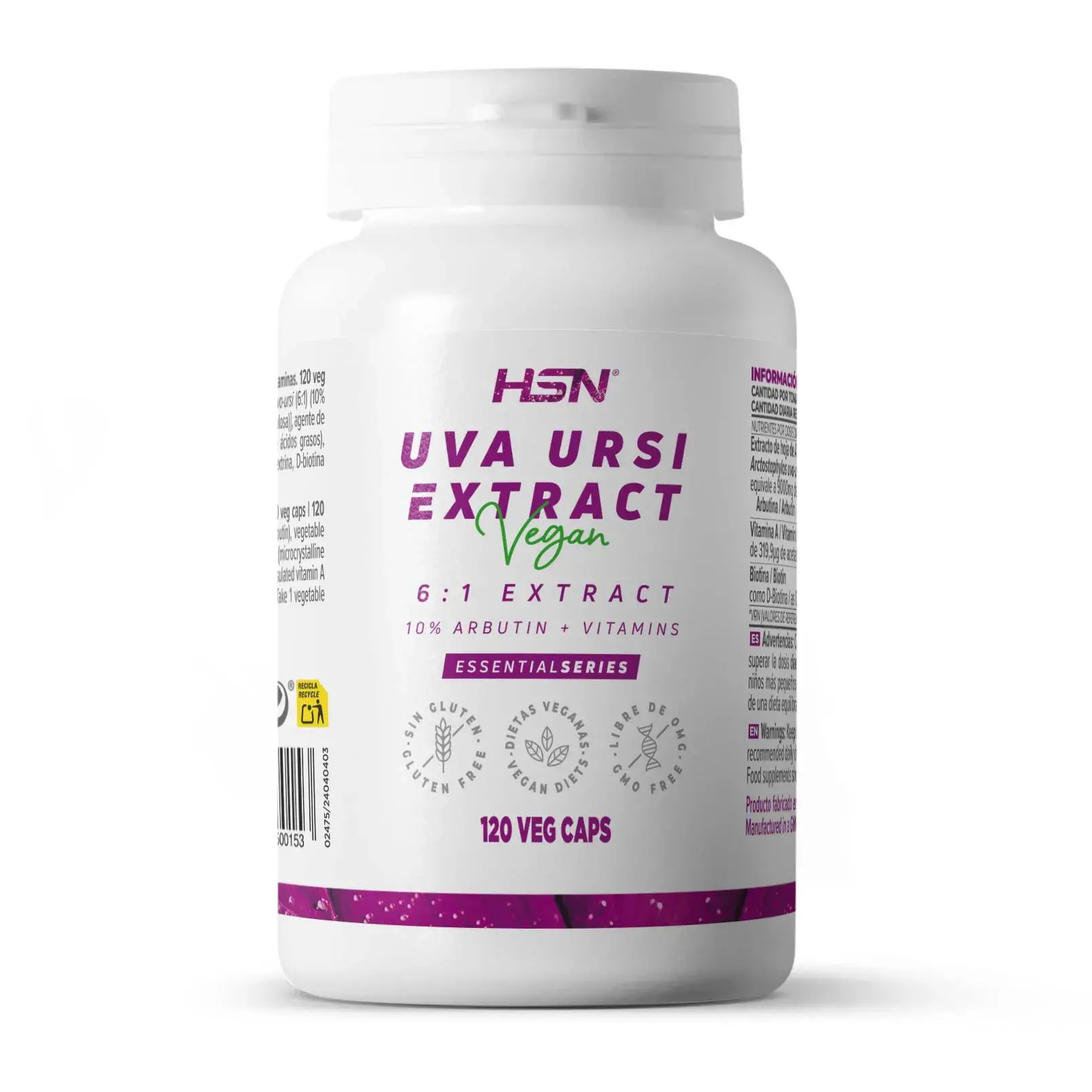 EXTRATO DE UVA URSI (6:1) 500mg - 120 veg caps