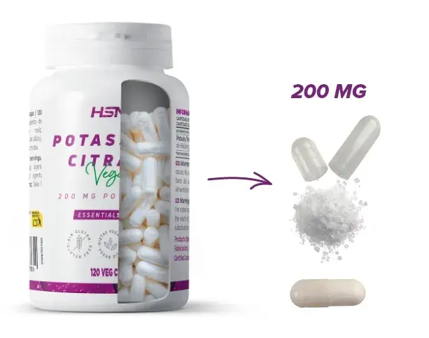 C&aacute;psulas de citrato de pot&aacute;ssio
