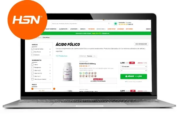 Comprar &aacute;cido f&oacute;lico HSNstore