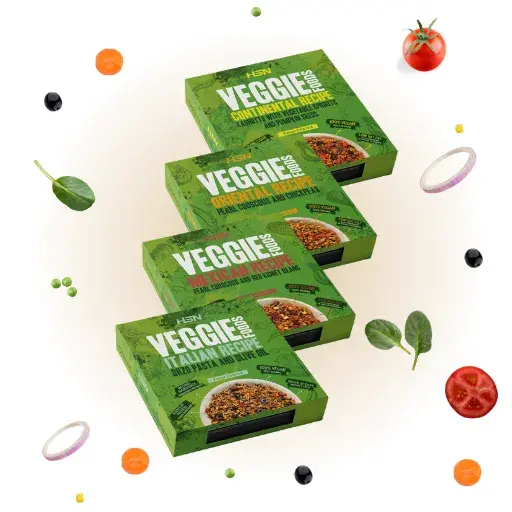 Comida preparada vegana com ingredientes naturais